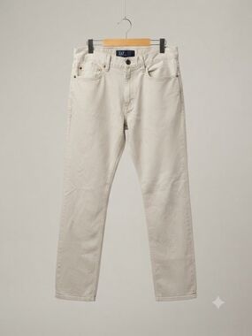 GAP Cream High-Rise Straight Trousers
